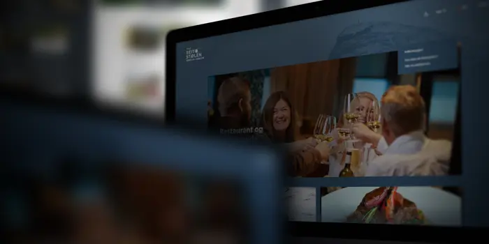 Bilde av en PC-skjerm hvor nettsiden til Visit Beitostølen er vist