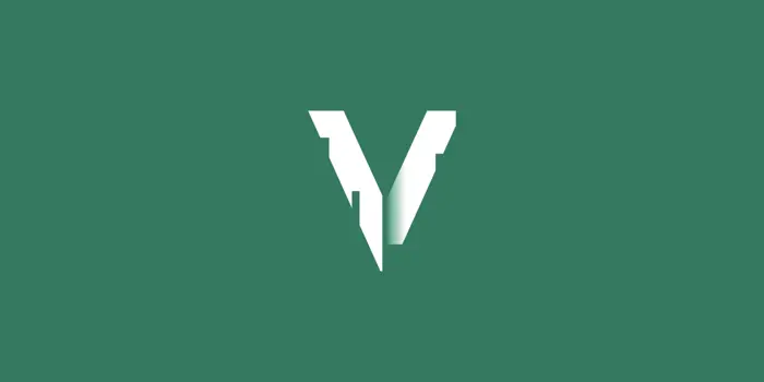 VALIS sitt logoikon presentert i hvitt på grønn bakgrunn