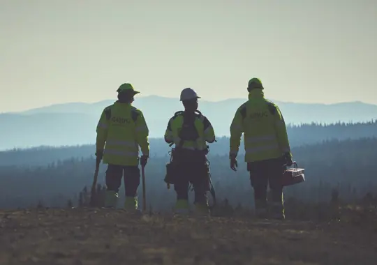 3 medarbeidere i valdres energi og griug